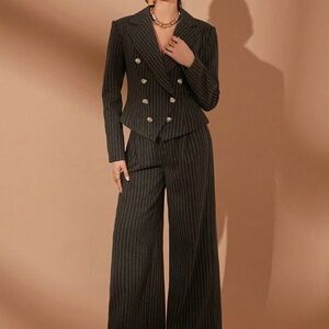 Olive Green Elegant Women's Suit Set